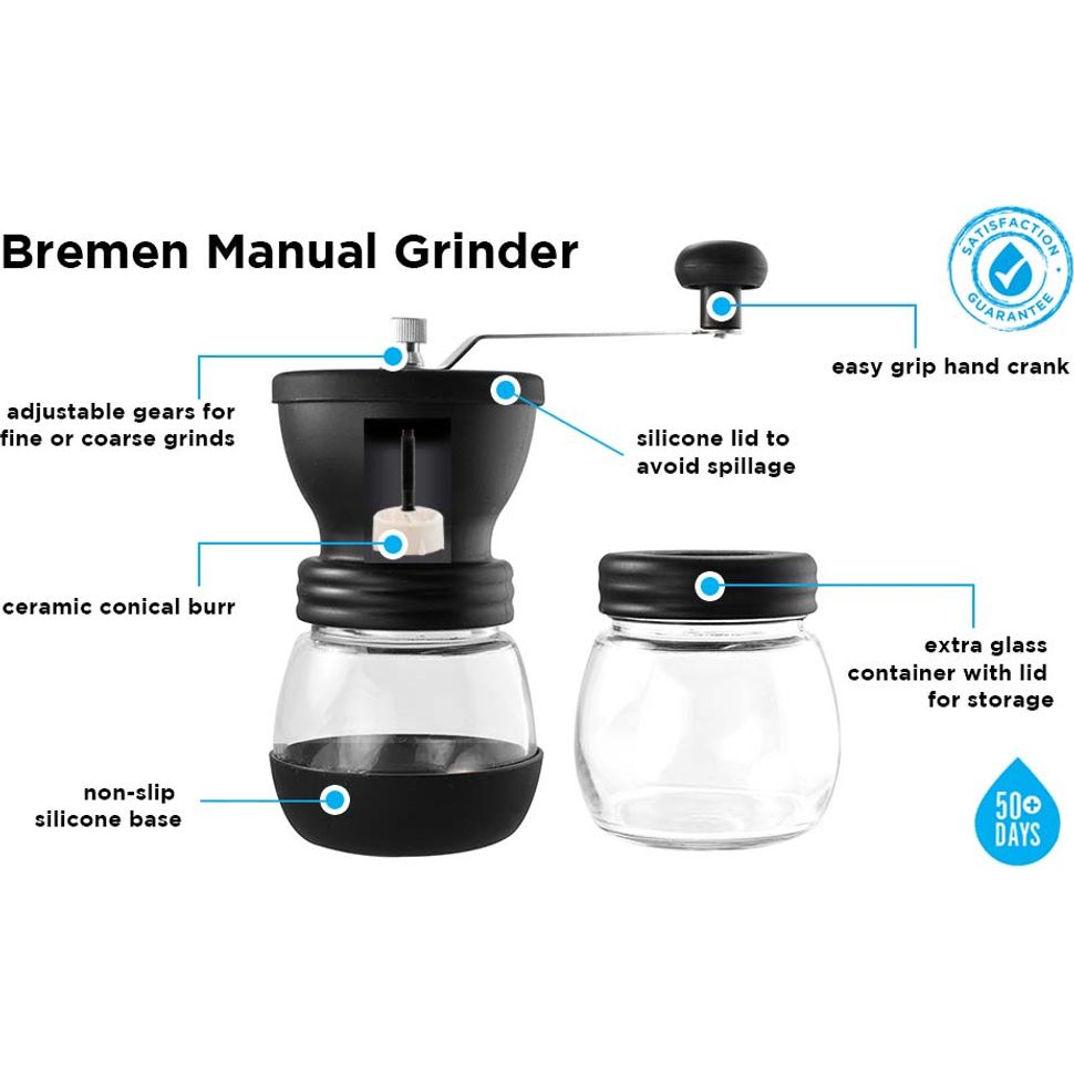 GROSCHE BREMEN Manual Burr Coffee Grinder (6942821974058)